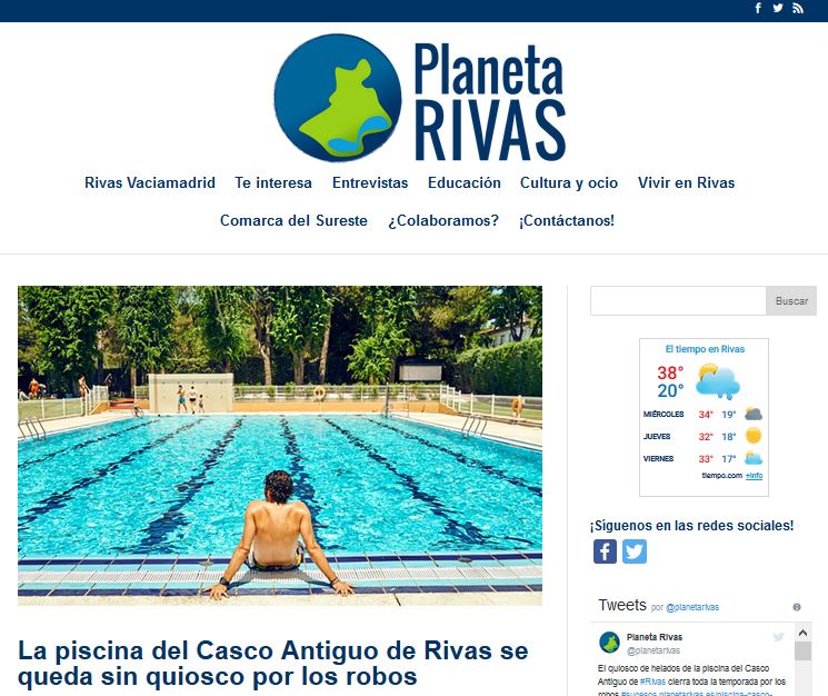 Imagen de portada de la web Planeta Rivas.