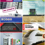Cuatro portadas de las publicaciones profesionales de Interempresas.