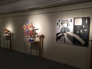 Algunas de las obras que se pueden contemplar en el Museo Tiflológico de la ONCE.