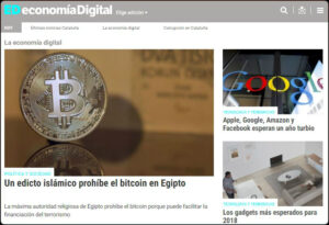 Una de las páginas de información de Economía Digital.