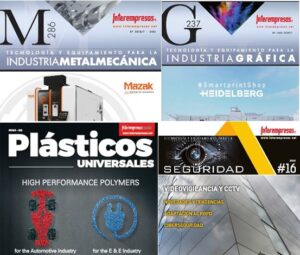 Cuatro portadas de las publicaciones profesionales de Interempresas.