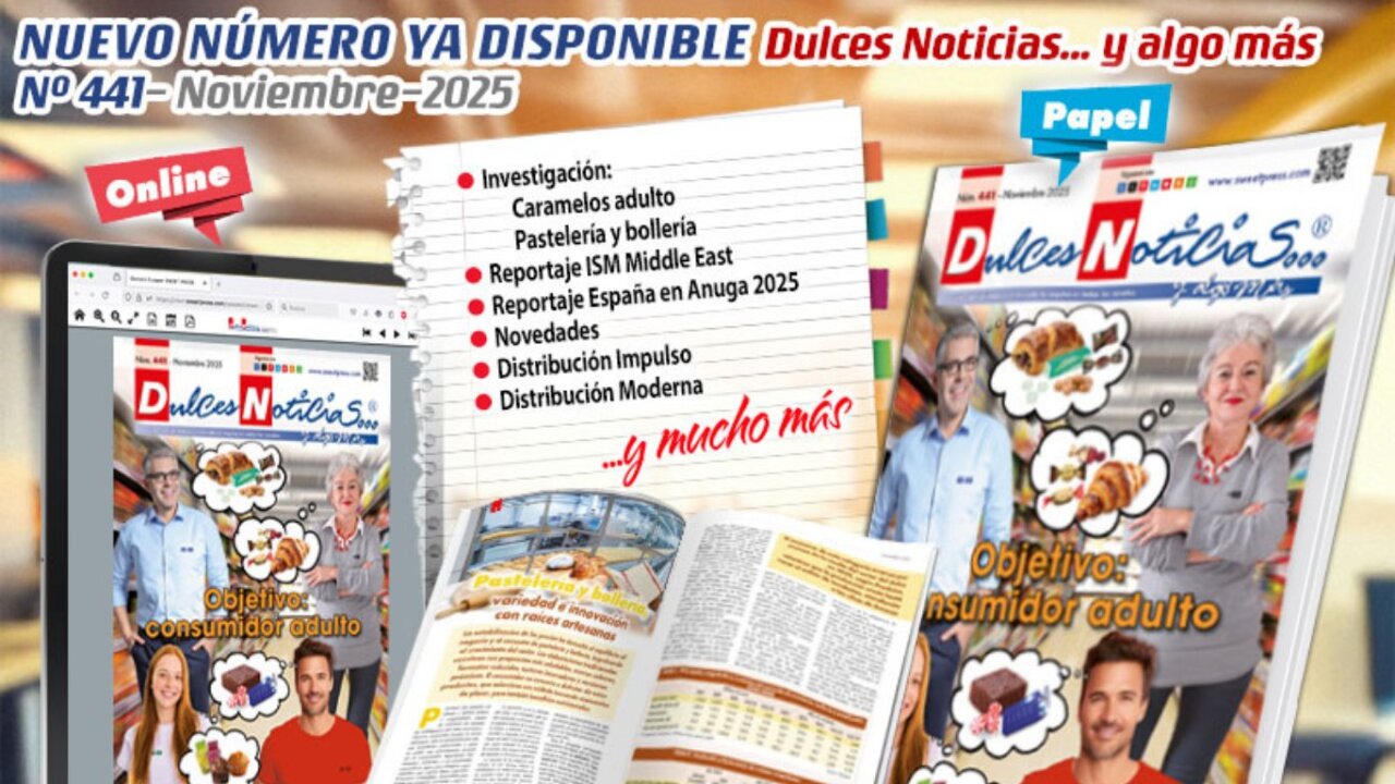 Portada de la revista Dulces Noticias con contenido sobre distribución y novedades