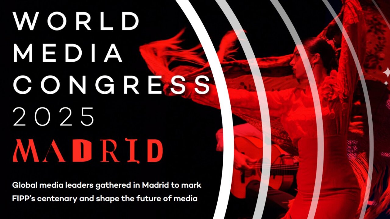Evento del FIPP World Media Congress 2025 en Madrid con líderes de medios