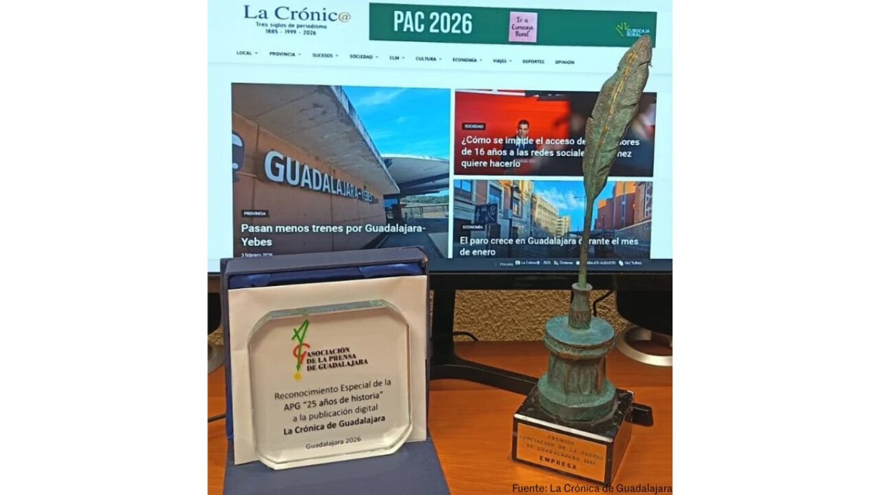 Premio de reconocimiento a La Crónica de Guadalajara por su trayectoria periodística
