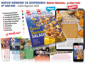 Portada de la revista Dulces Noticias con enfoque en snacking salado